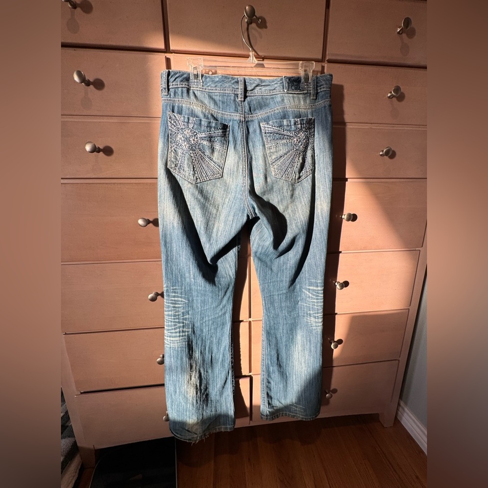 Code Bleu Indigo Buttoned Jeans Size 8 - image 9